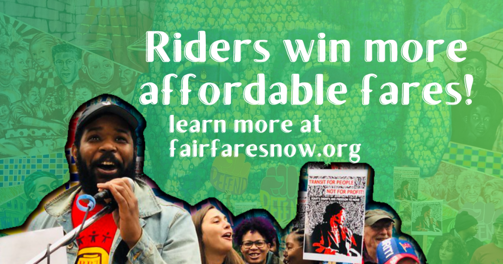 Victory for affordable fare 1 1024x538 - Transit Riders Win Discounted Fares- Now Let's Make them Permanent!