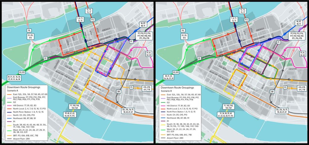 2 scenario maps 1024x480 - Big deal! Right now! New Changes Proposed for Downtown Transit